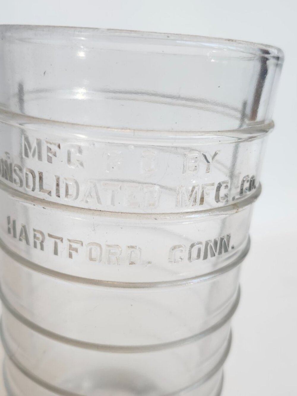 Antique The Sanitary Crystal Glass Ice Cream Freezer Consolidated Mfg CO 1899